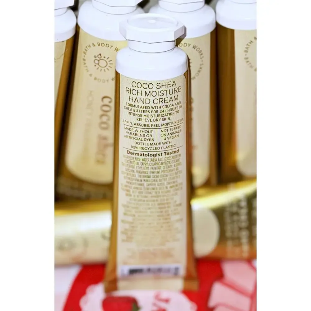 Bath & Body Works 1 fl oz Hand Cream Coco Shea Honey Fragranced 6 pcs